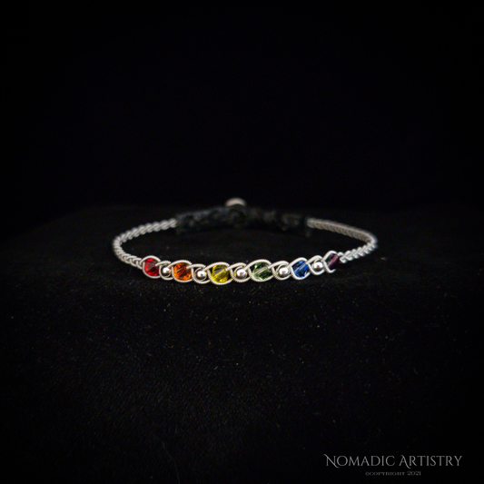 Sámi reindeer leather bracelet with braided pewter thread – Dainty Pride