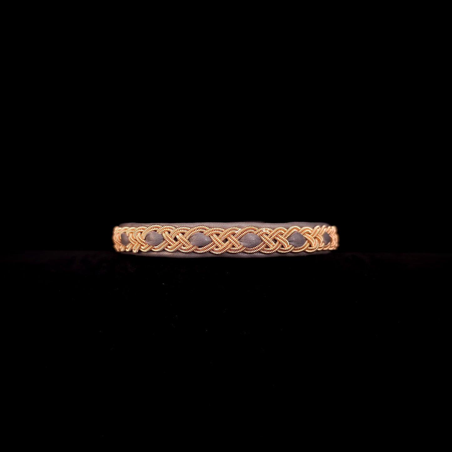 Sámi reindeer leather bracelet with braided copper thread – Double Path