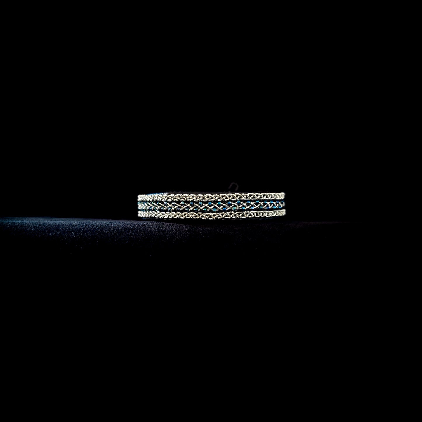 Saara irr blue on black black background